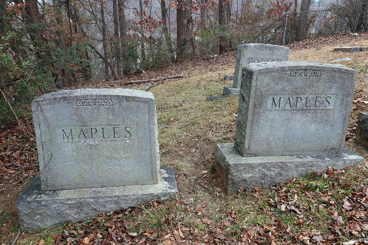 Maples tombstones