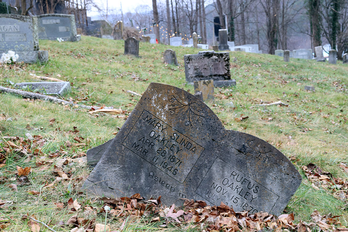Sunken tombstones