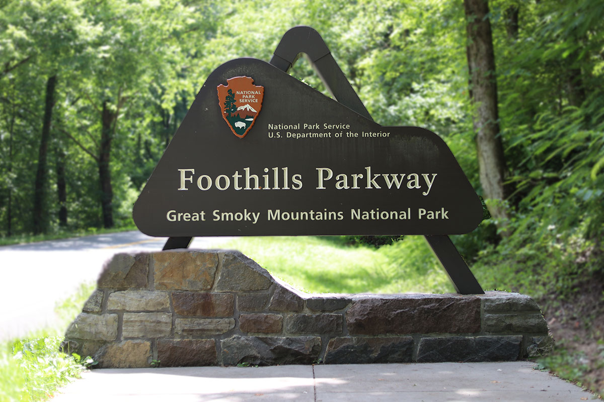 Foothills Parkway sign