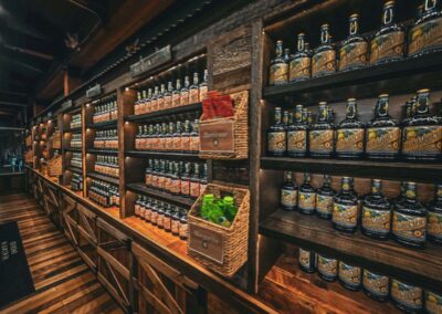 Old Mountain Wine Company wall of bottles