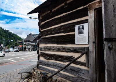 Outside Mary Ogle cabin